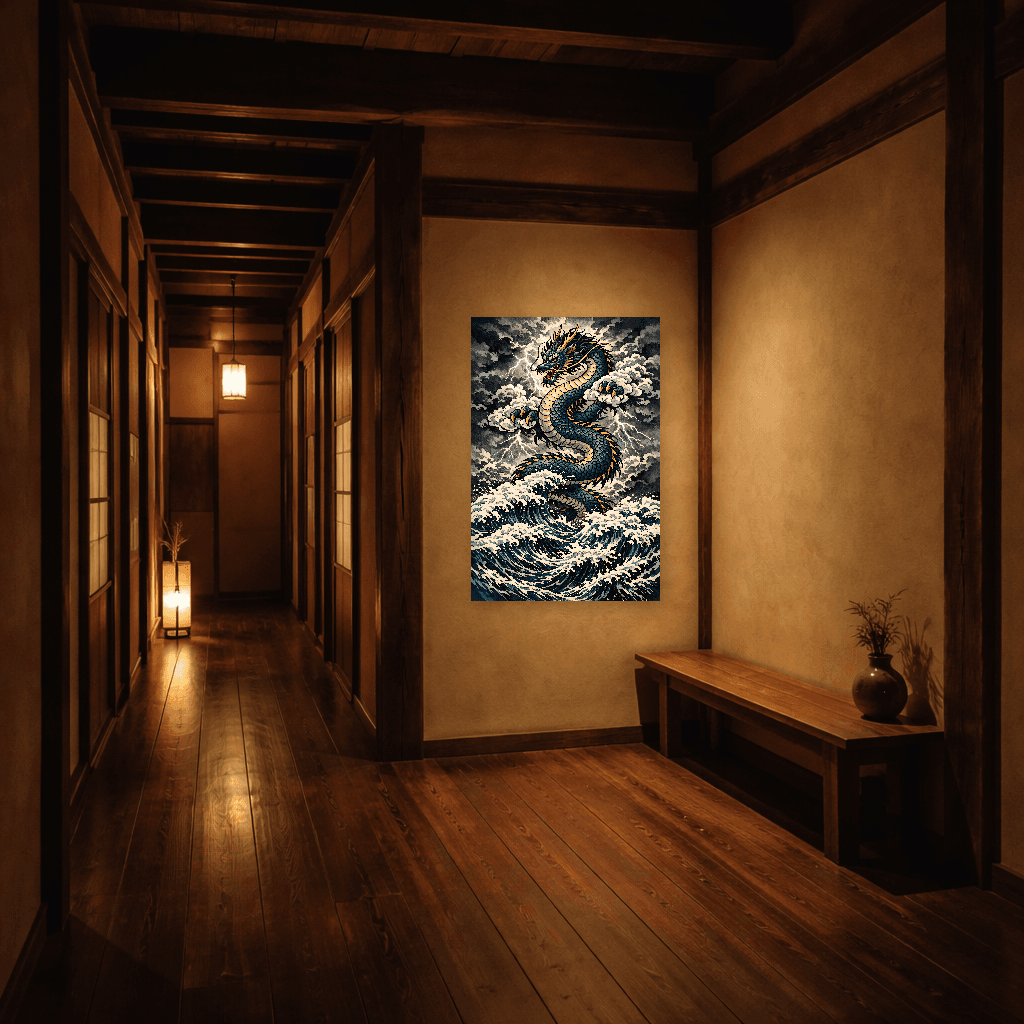 Dragon of the Eastern Sea - Japanese Wall Art - Room Scene 5