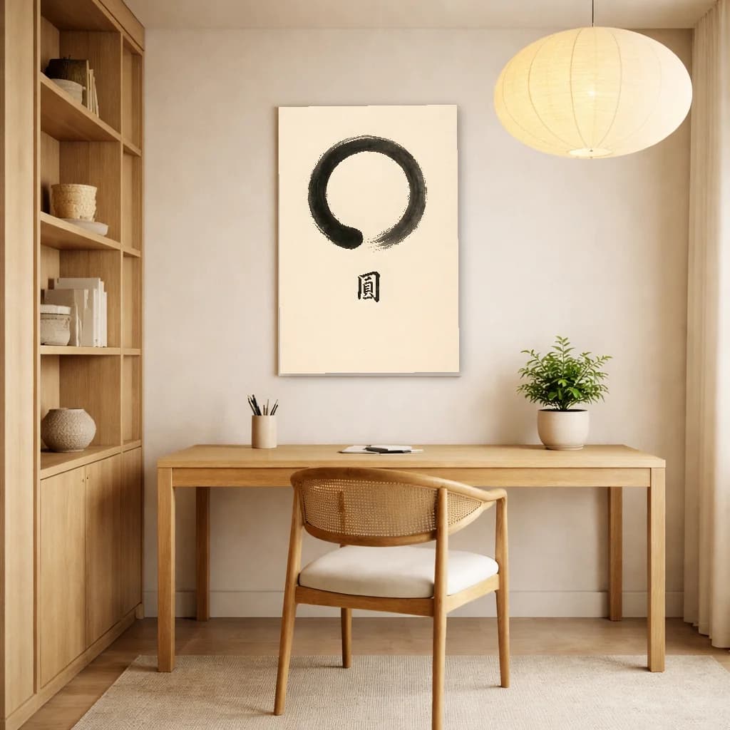 Enso Circle - The Way of Zen - Japanese Wall Art - Room Scene 2