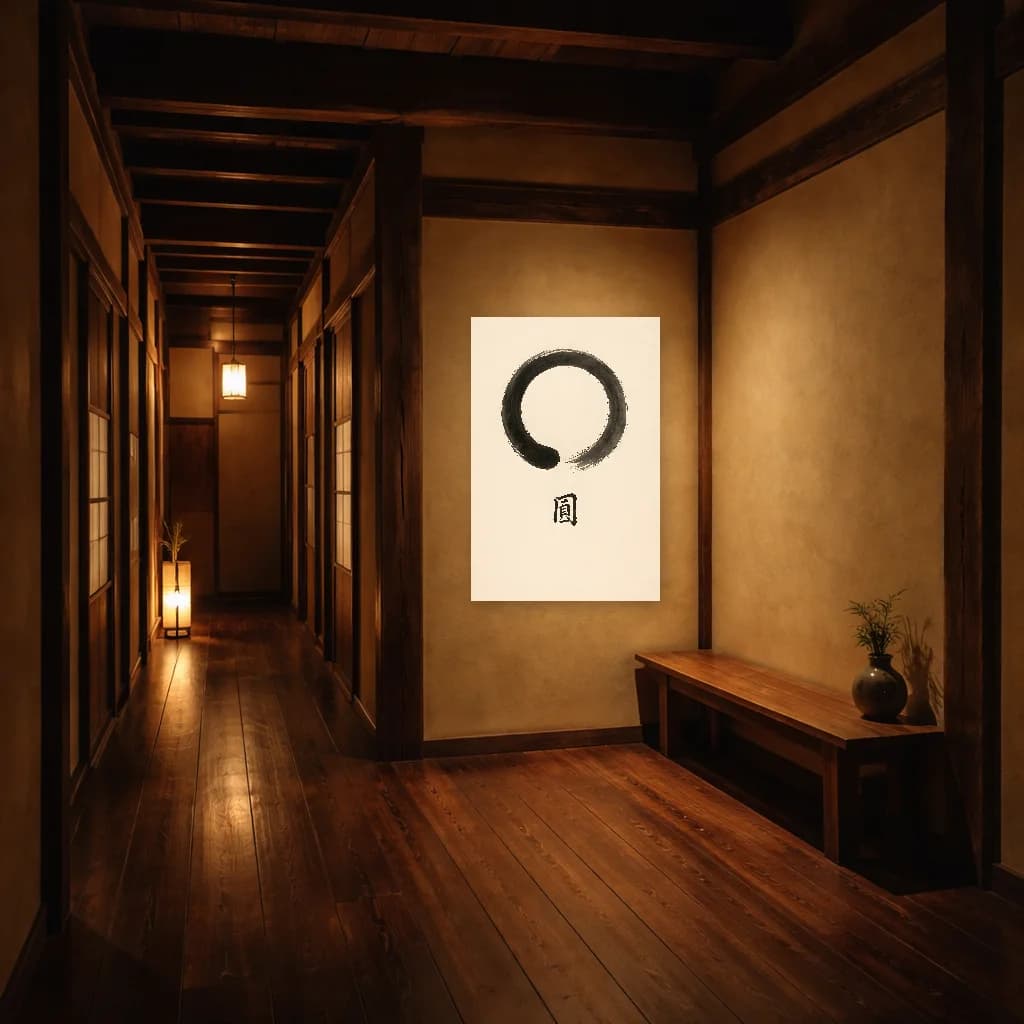 Enso Circle - The Way of Zen - Japanese Wall Art - Room Scene 5