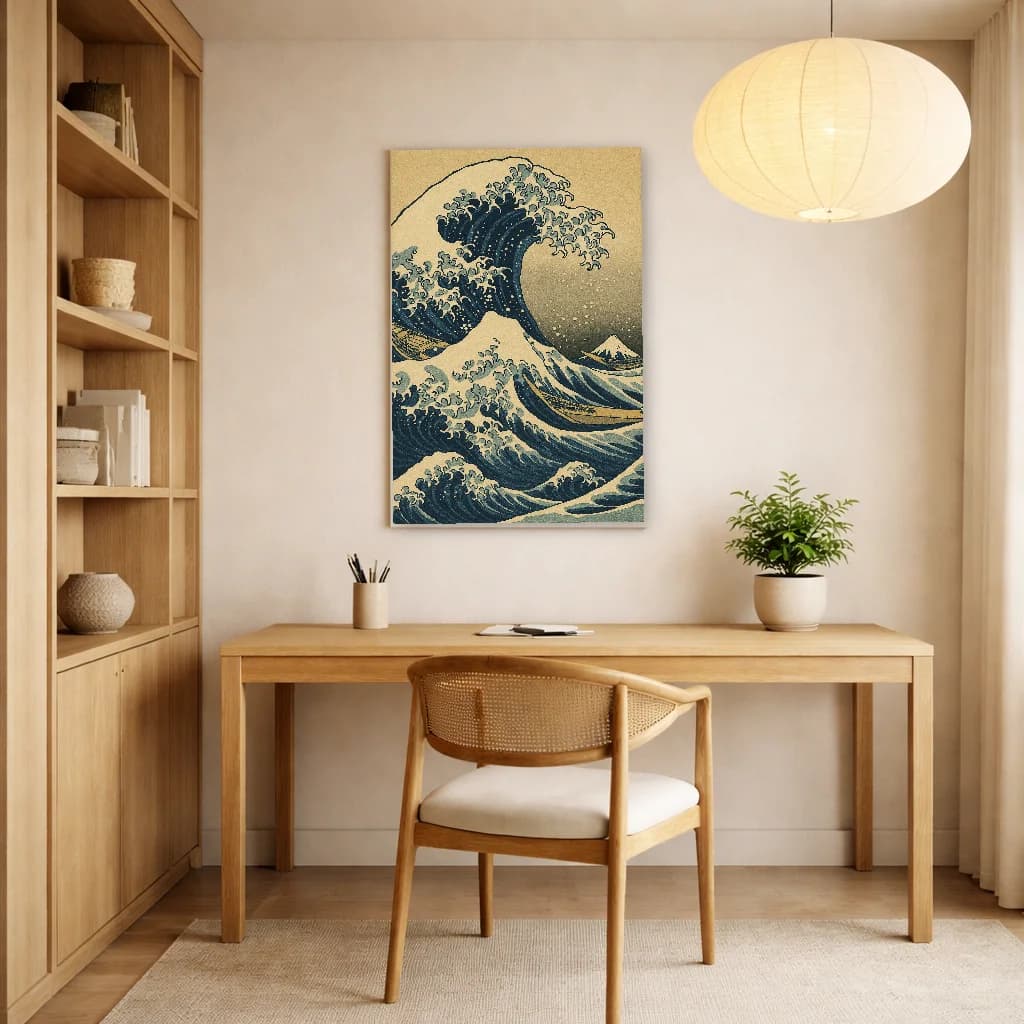 The Great Wave - Kanagawa - Japanese Wall Art - Room Scene 2