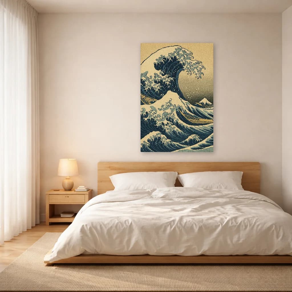 The Great Wave - Kanagawa - Japanese Wall Art - Room Scene 3