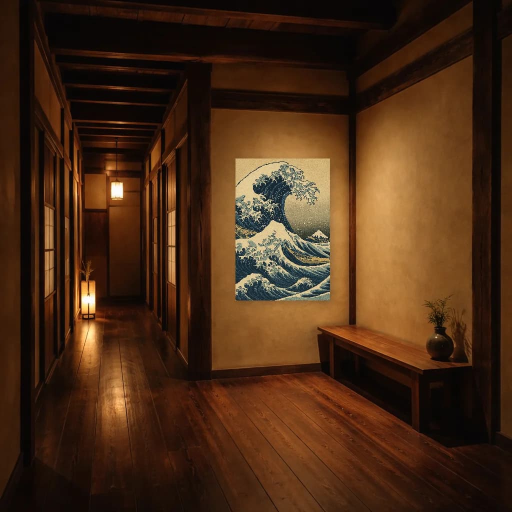 The Great Wave - Kanagawa - Japanese Wall Art - Room Scene 5