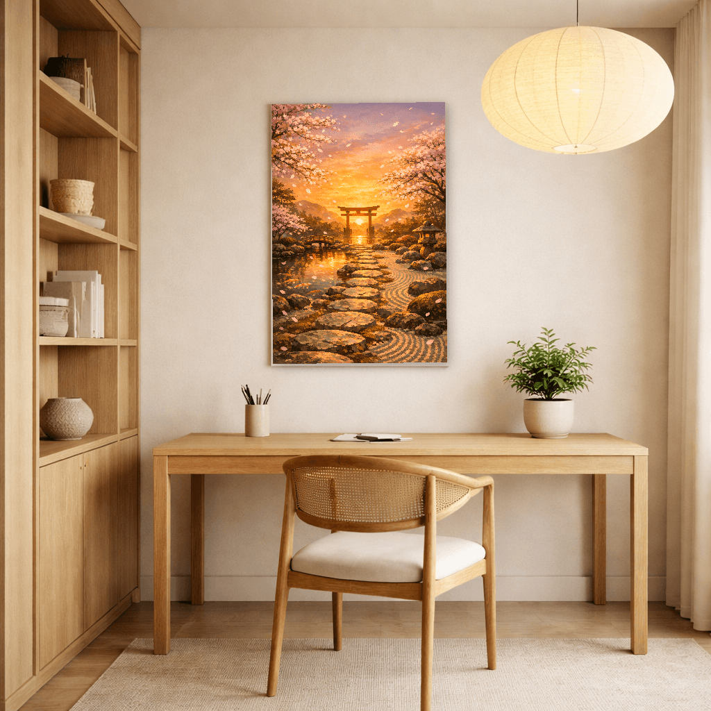 Ikigai - Reason for Being - Japanese Wall Art - Room Scene 2