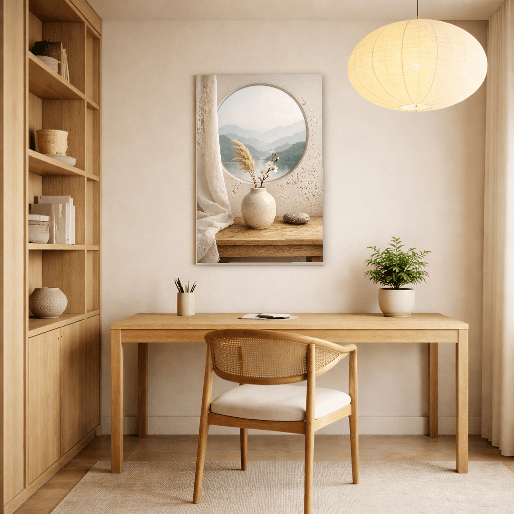 Japandi Harmony - Japanese Wall Art - Room Scene 2