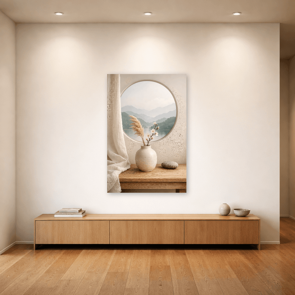 Japandi Harmony - Japanese Wall Art - Room Scene 4