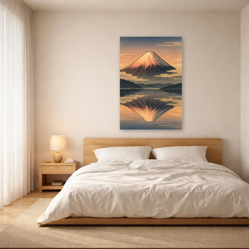 Mount Fuji at Dawn - Japanese Wall Art - Room Scene 3