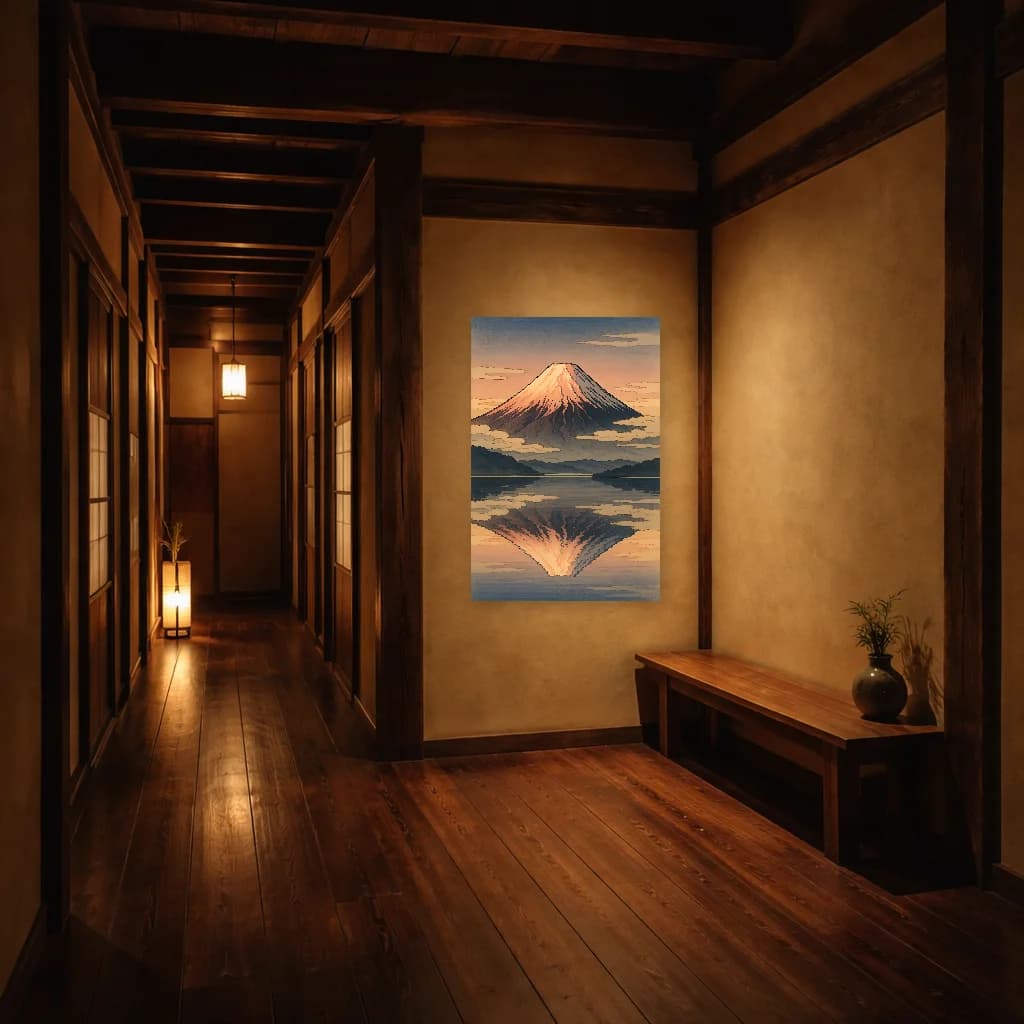 Mount Fuji at Dawn - Japanese Wall Art - Room Scene 5