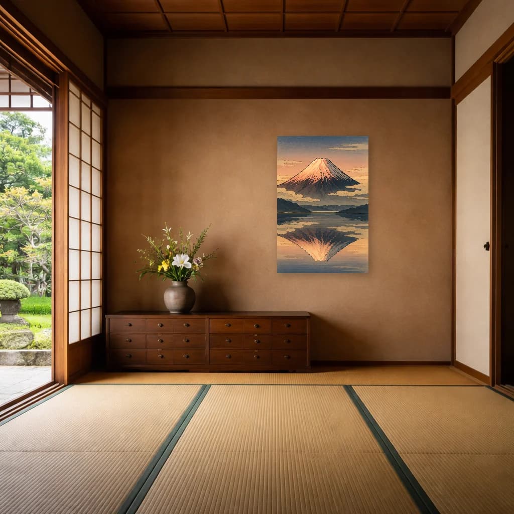 Mount Fuji at Dawn - Japanese Wall Art - Room Scene 6