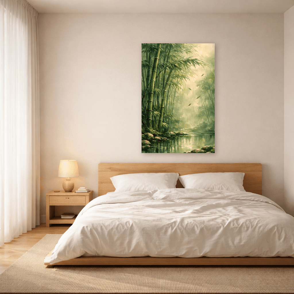 Serenity in Bamboo Grove - Japanese Wall Art - Room Scene 3