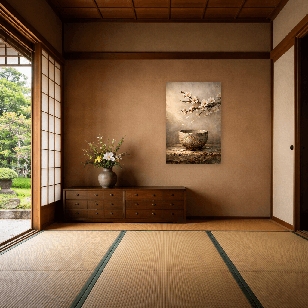 Wabi-Sabi - Beauty in Imperfection - Japanese Wall Art - Room Scene 6