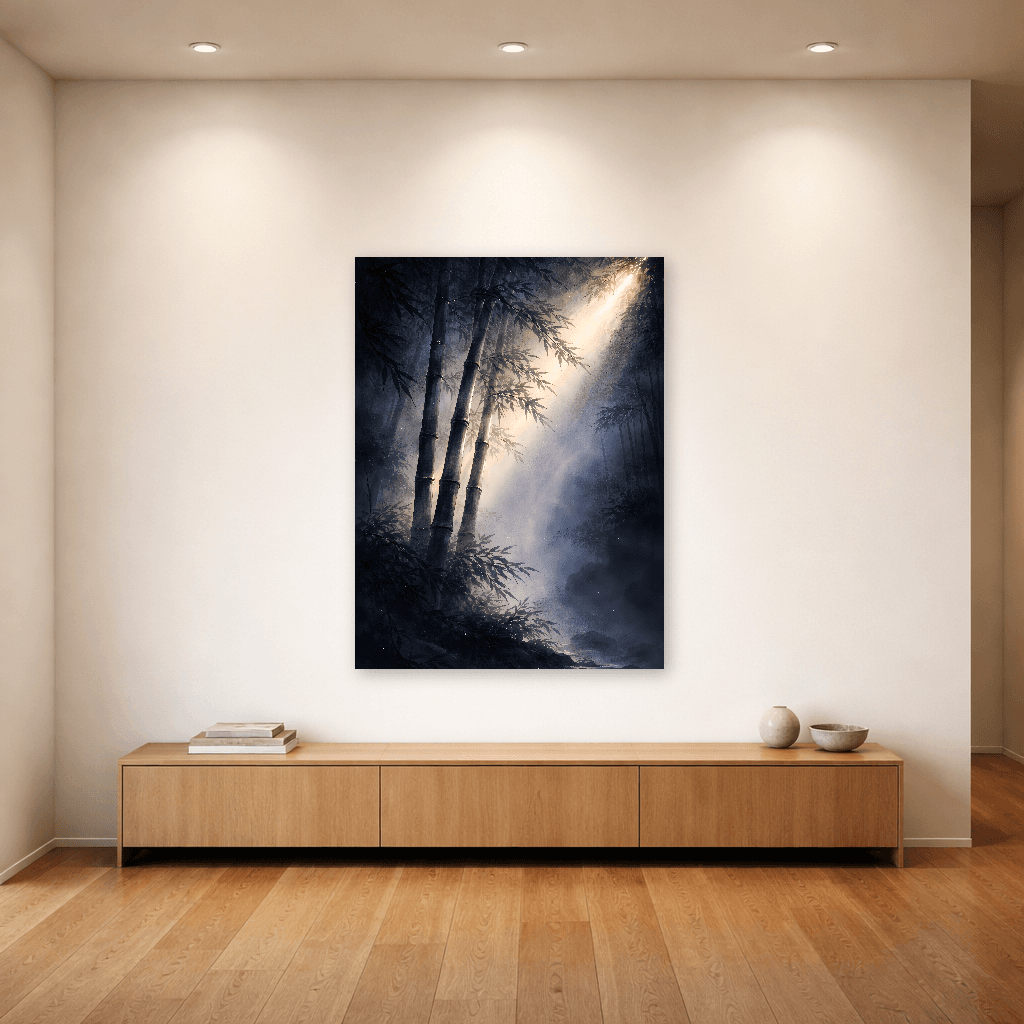 Yugi no Hikari — Twilight of the Bamboo Spirit - Japanese Wall Art - Room Scene 4