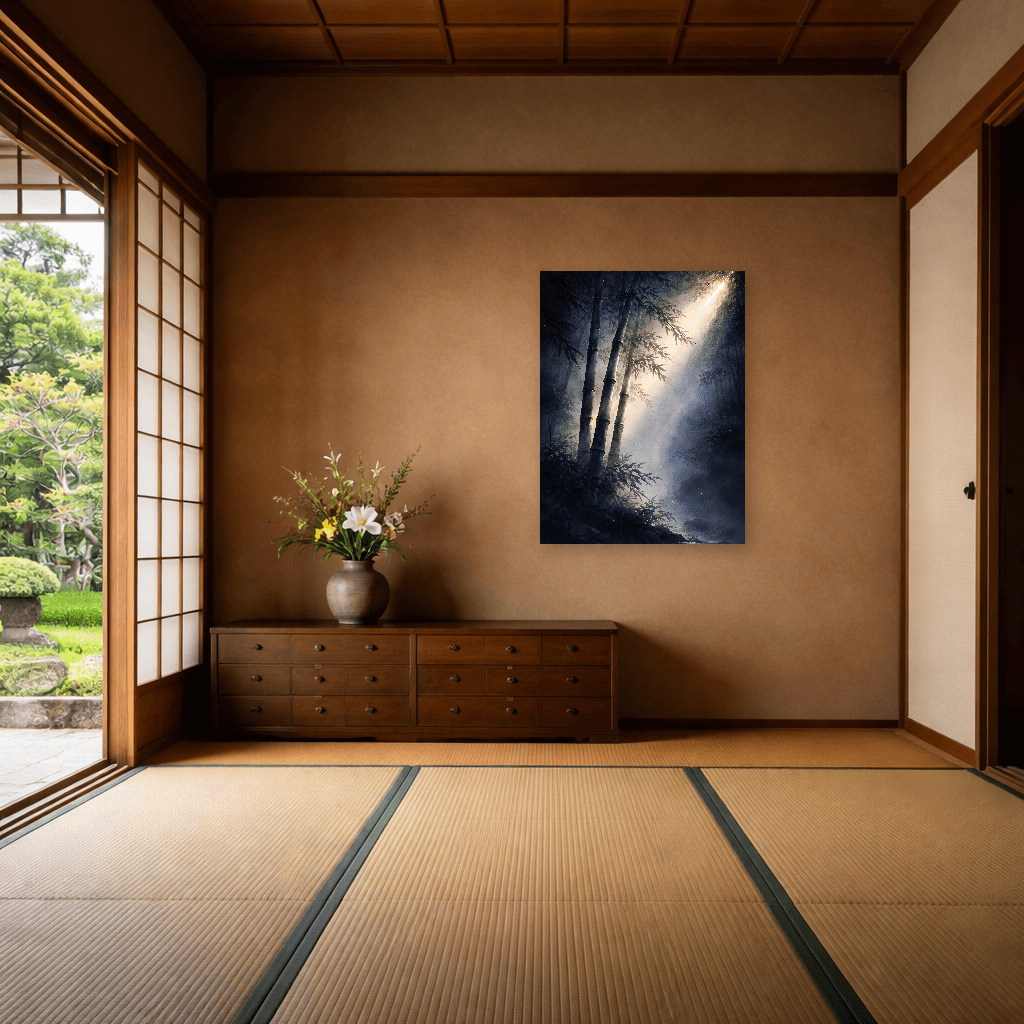 Yugi no Hikari — Twilight of the Bamboo Spirit - Japanese Wall Art - Room Scene 6