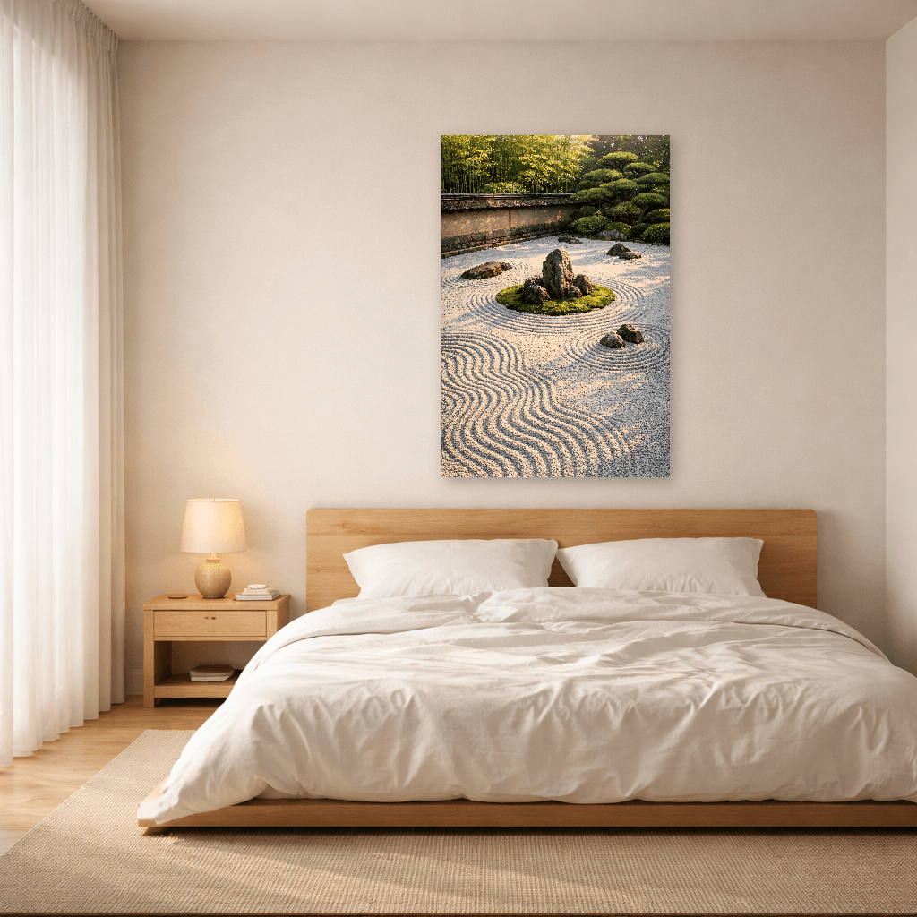 Zen Garden - Karesansui - Japanese Wall Art - Room Scene 3