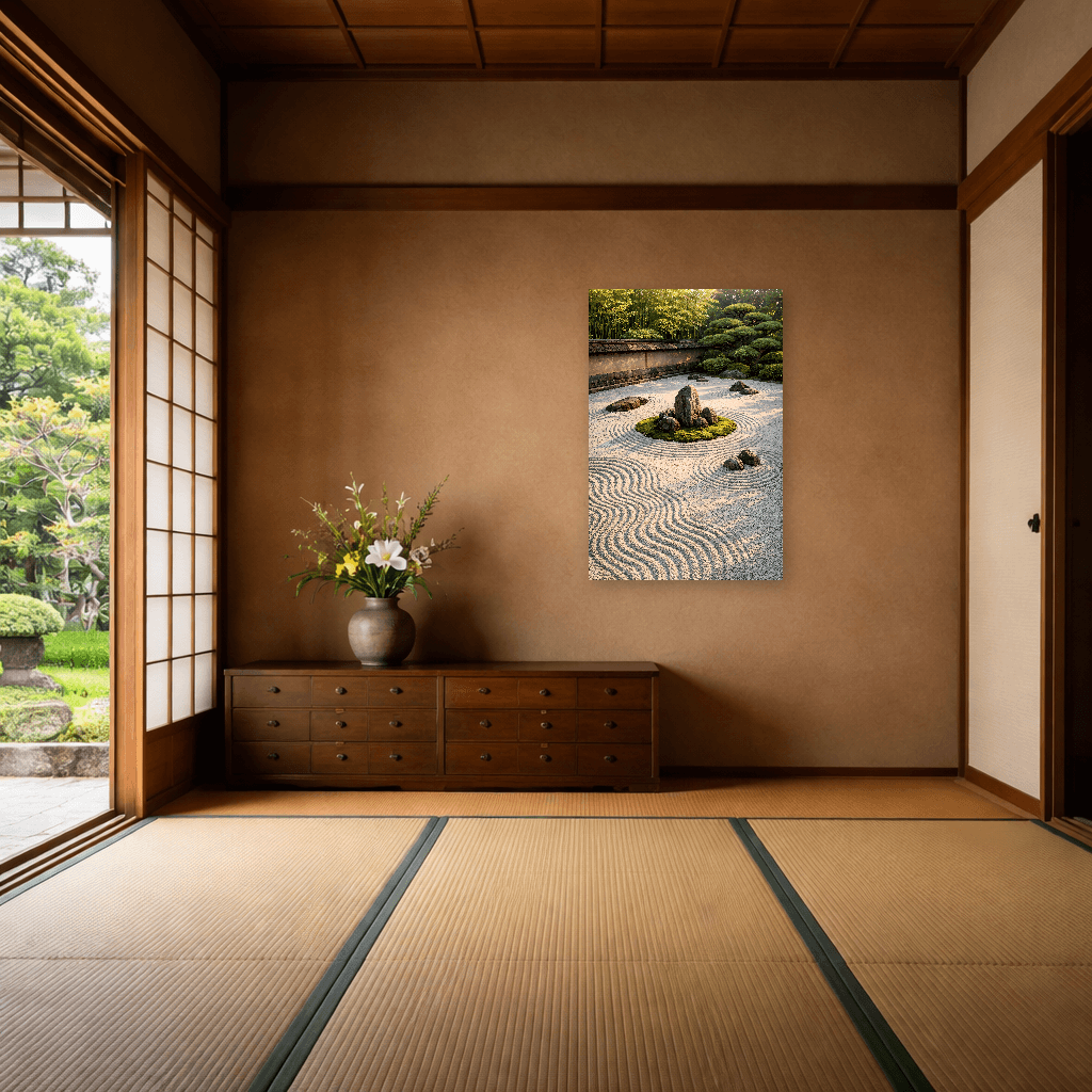 Zen Garden - Karesansui - Japanese Wall Art - Room Scene 6